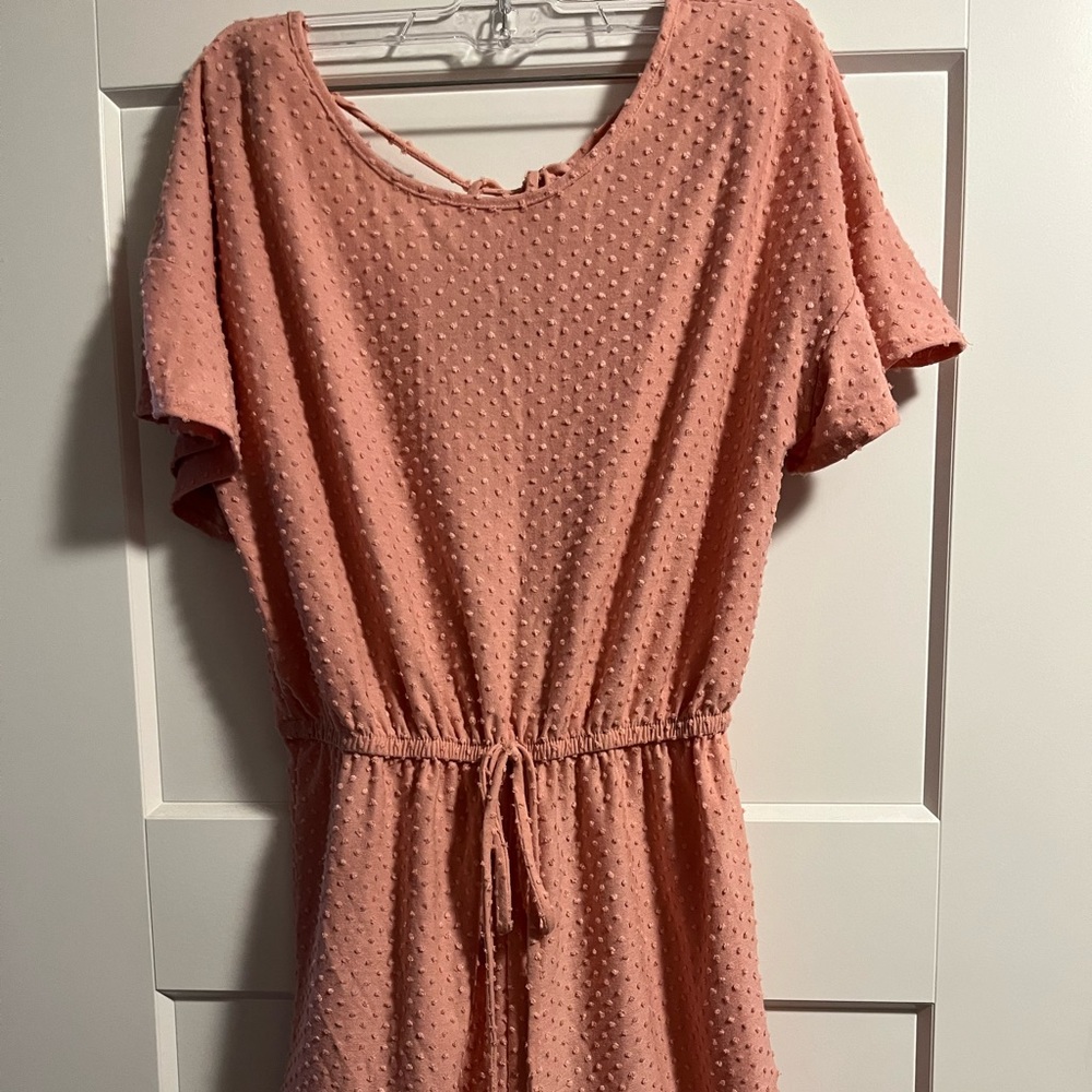 Blue B pink romper